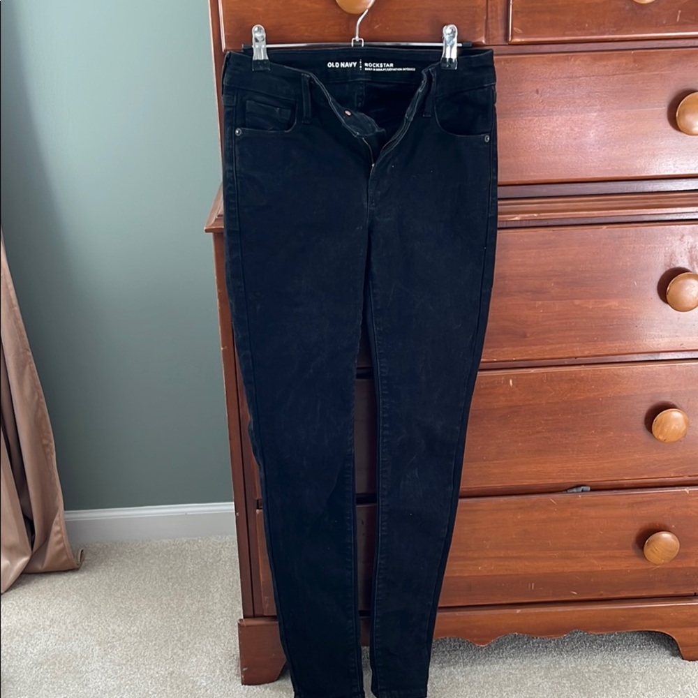 Old Navy Black Rockstar Skinny Jeans